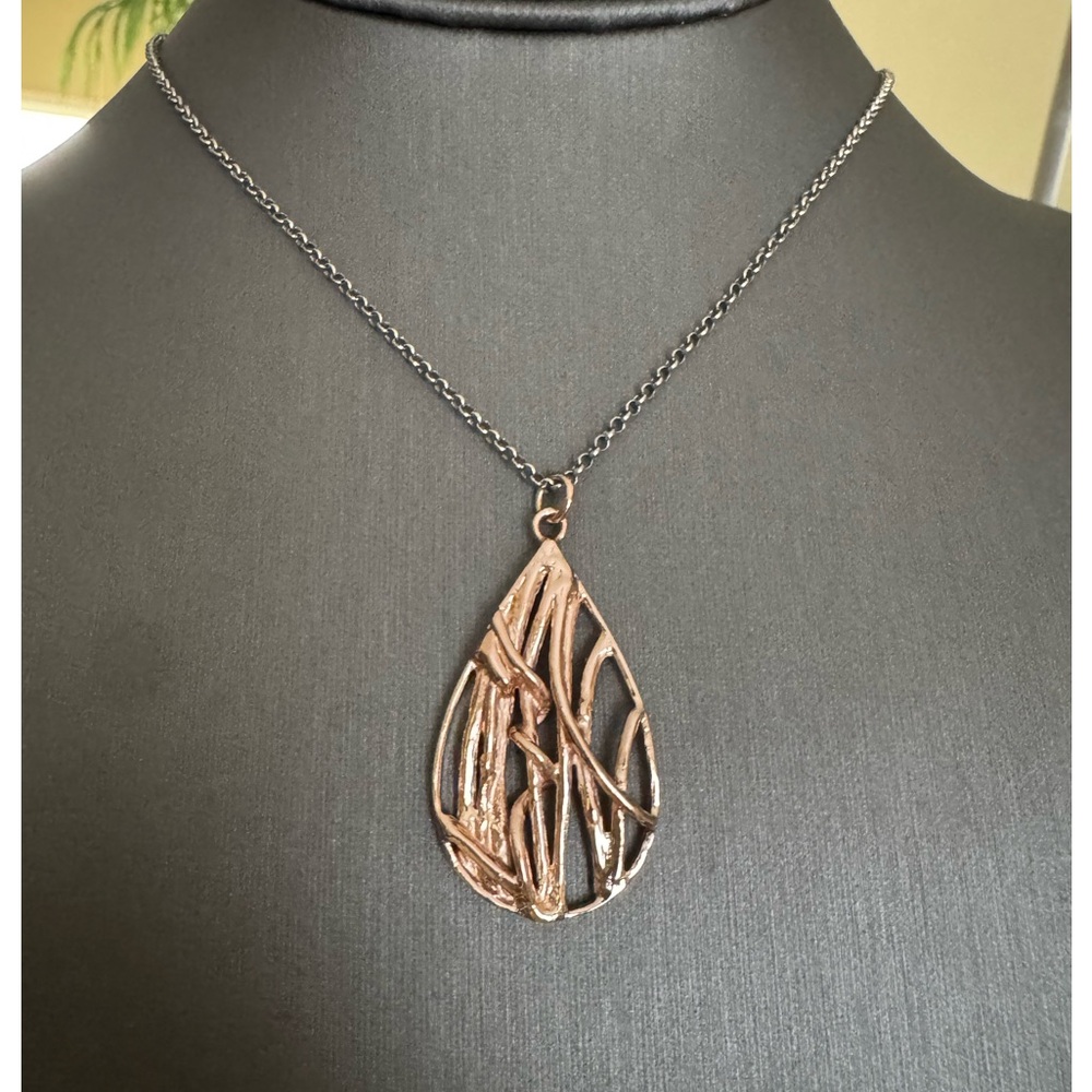 Argento Vivo Sterling Silver Rose Gold Pendant